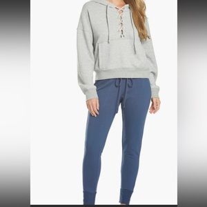 Free People Movement Sunny Drawstring Joggers in blue in size Medium